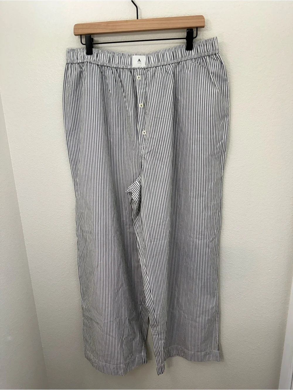 NWT Anthropologie The Wren Boxer Pant White & Navy Stripe XL - Picture 4 of 11